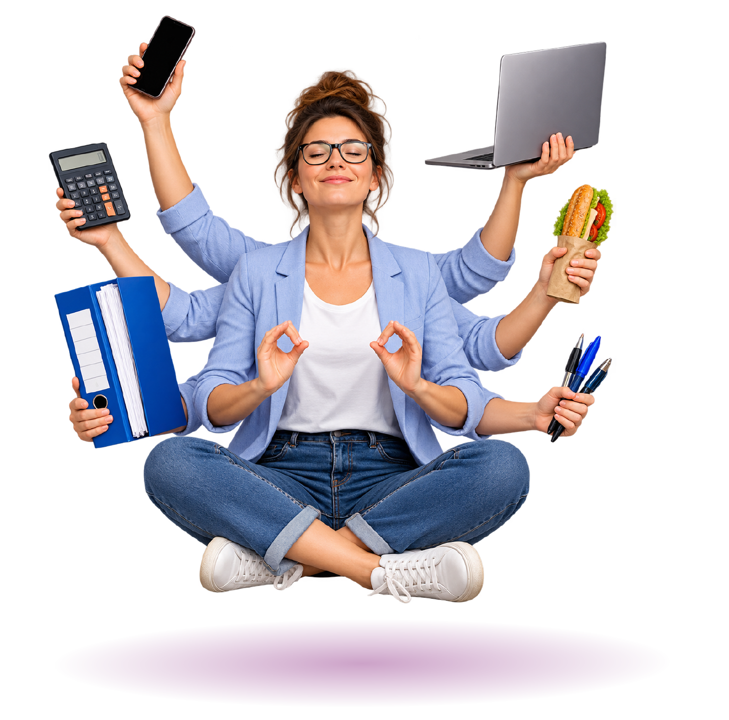 Comptable sereine, dossiers et outils en main